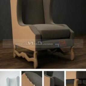 घरेलू प्राचीन सिंहासन कुर्सी 3डी मॉडल