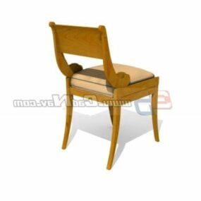 Antique Wooden Home Leisure Chair 3d model