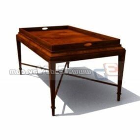 Antique Home Wooden Tea Table 3d model