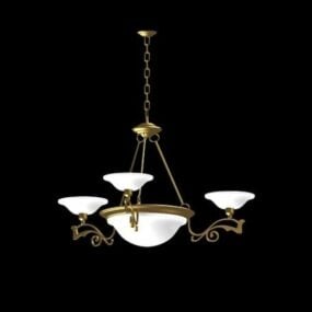 Classic Brass Home Chandelier Lighting 3d model