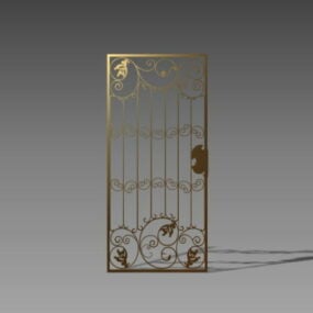 Pintu Masuk Rumah Cina Dengan model Pergola 3d
