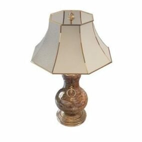 Lampe de table en bronze à abat-jour antique modèle 3D