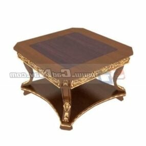 Antique Furniture Carved Tea Table 3d model