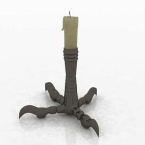 Antique Claw Shape Candle Holder 3d model