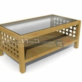 Table basse de meubles anciens en bois modèle 3D