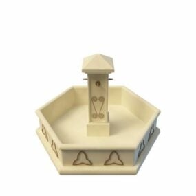 Western Antique Stone Fountain 3d model