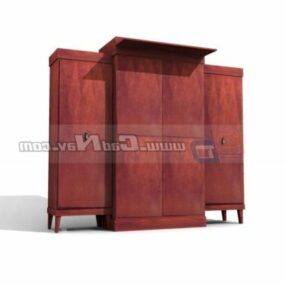 Bedroom Antique Style Furniture Cabinet 3d model