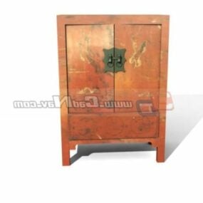 Antique Cabinet Hand Painted Furniture 3d model
