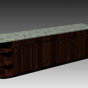 Old Kitchen Counter 3d model