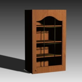 Antique Wood Kitchen Cupboard 3d model