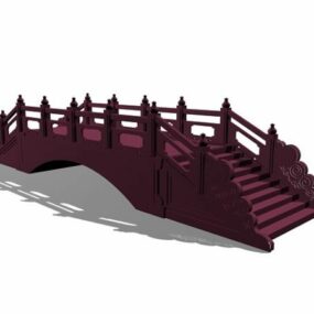 Asya Antika Manzara Taş Köprü 3D model