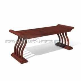 Antique Wooden Mahogany Side Table 3d model