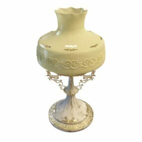 Vintage Marble Table Lamp 3d model