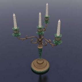 Antique Iron Candle Holder 3d model