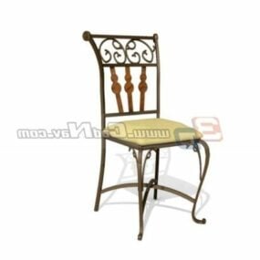 Antique Western Metal Chair 3d model