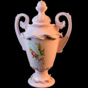 Vaso trofeo in porcellana antica modello 3d
