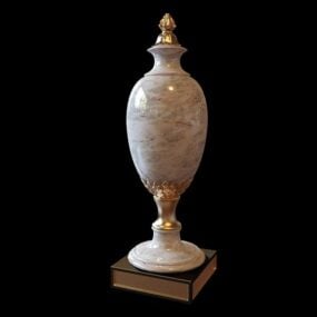 Modelo 3d de vaso de porcelana clássico antigo