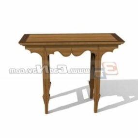 שולחן קונסולת עץ בסגנון עתיק דגם תלת מימד