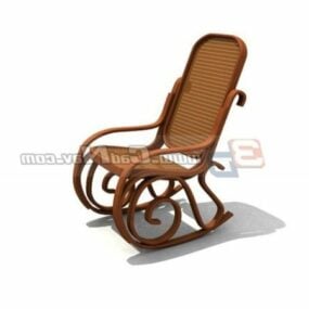 3д модель старинного садового кресла-качалки