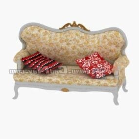 Antique Furniture Sofa Love Seat 3d model