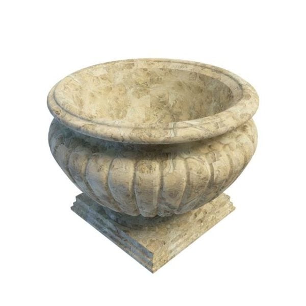 Jardinera de piedra de mármol antiguo