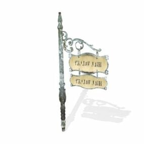 Western Antique Street Signs 3d-modell