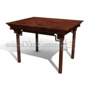 Antique Table Wooden Coffee Table 3d model