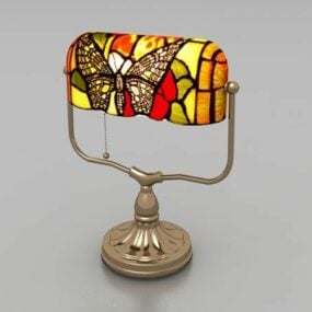 3д модель старинной декоративной лампы Тиффани