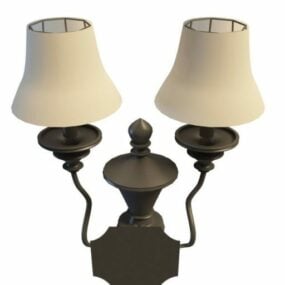 Antique Brass Wall Lamp Sconce 3d model
