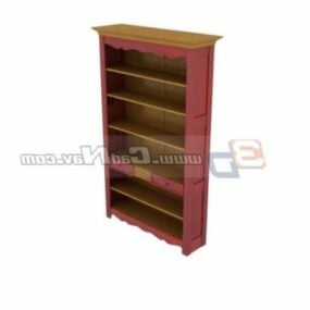 Antique Wooden Wall Storage Cabinet 3d model