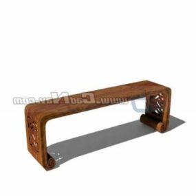 Klasyczny drewniany stół konsolowy z sofą Model 3D