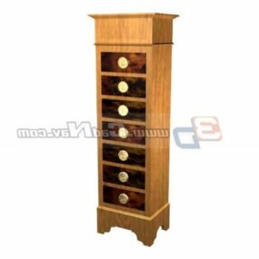 Antique Wooden Drawer Cabinets 3d model