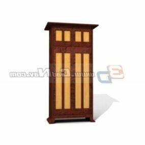3д модель антикварного деревянного шкафа для хранения мебели