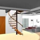 Apartment Interior Loft Stair Design