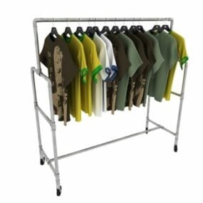 Apparel T Shirt Clothing Rack 3d model