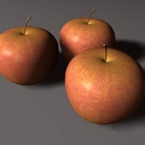 Modelo 3d de frutas de maçã alimentar