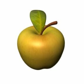 Modello 3d di mele fresche naturali