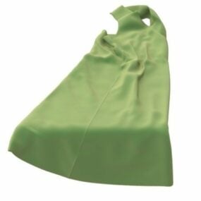 3д модель модного зеленого выпускного платья