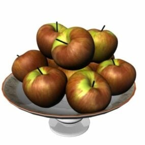 Kitchen Apples Fruit Tray 3d model