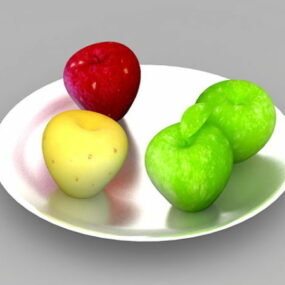 Pommes sur disque modèle 3D