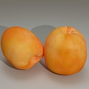 新鲜杏果3d模型