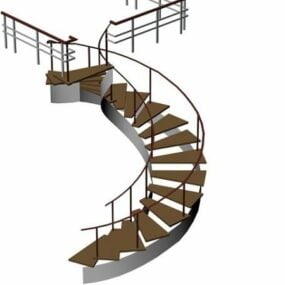 Mô hình cầu thang khách sạn Arc 3d