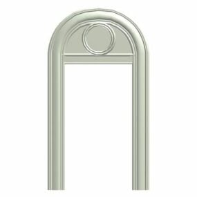 Desain Kusen Pintu Lengkungan Rumah model 3d