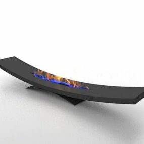 आर्क गैस फायरप्लेस सजावट 3डी मॉडल