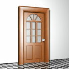 Arch Top Home Wooden Glazed Door