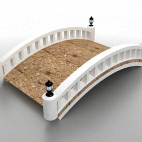 Gartenbogen-Fußgängerbrücke 3D-Modell