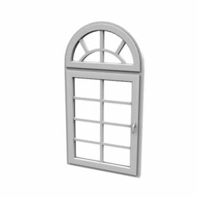 3д модель домашнего арочного единого окна