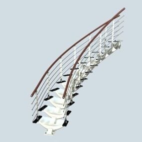 Hotel Arched Staircase Design 3d model