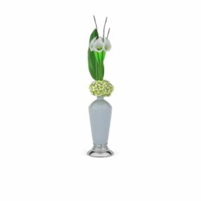 Fleurs de décoration de la maison dans un vase modèle 3D