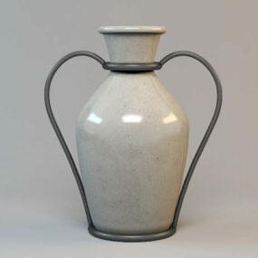 Art Deco Ceramic Vase 3d model